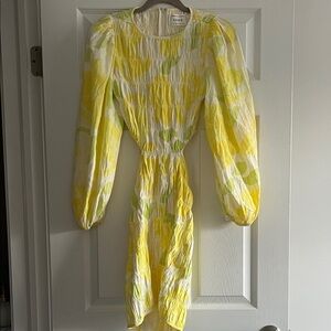 Sabo Skirt Yellow and White Cut Out Dress